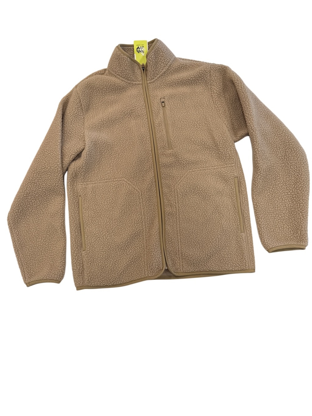 NWT! Men's All in Motion Sherpa Fleece Jacket - Tan, small